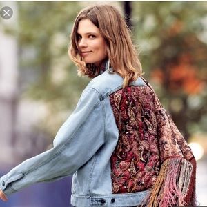 FREE PEOPLE OVERSIZED QUILTED JEAN JACKET